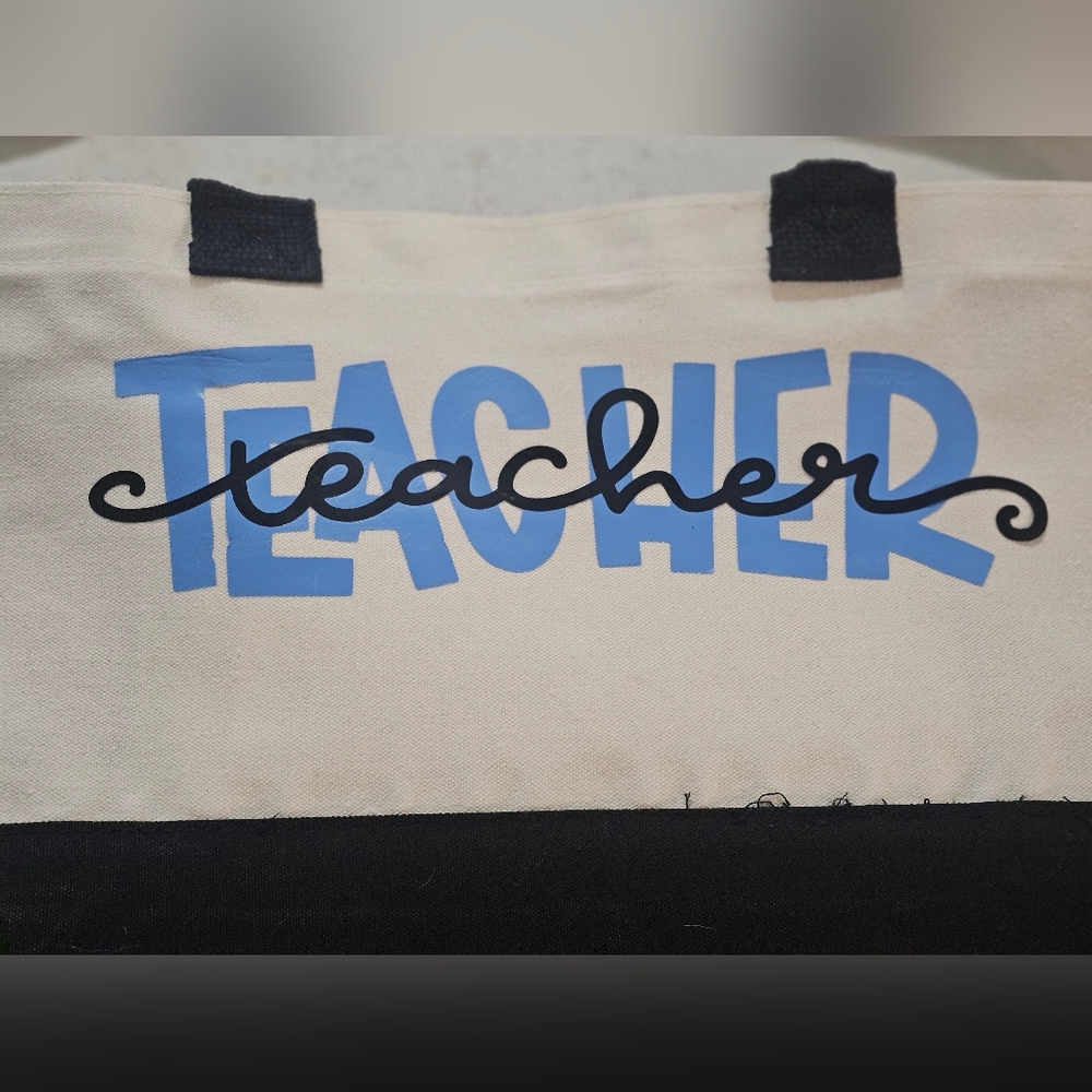 Custom teacher tote bag